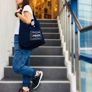 lowercasexporter-totebag-navy by stoutbag online shop